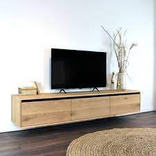 zwevend tv meubel hout