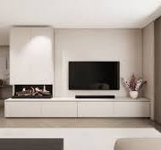 haard met tv meubel