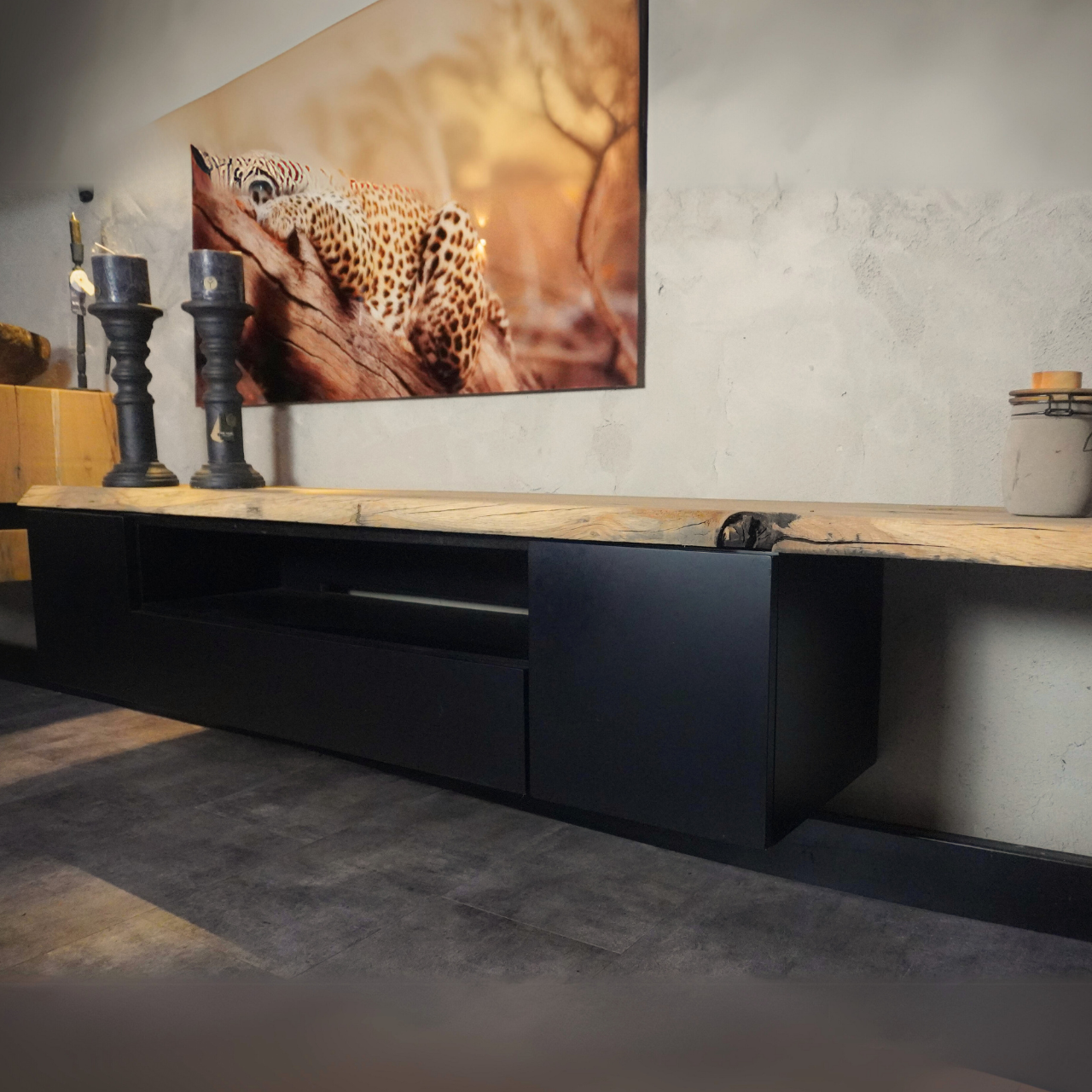 zwart tv meubel